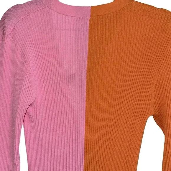 Staud Shoko Sweater Dress Orange Pink Size Medium - Picture 15 of 16